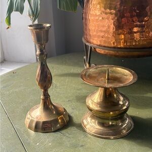 Vintage Brass Candlestick Holders